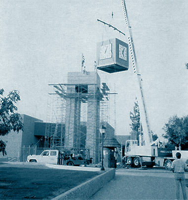MCC's Clock Tower under construction